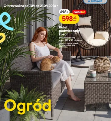 Fotel podwieszany kokon promocja w Castorama