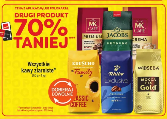 Kawy ziarniste promocja w POLOmarket