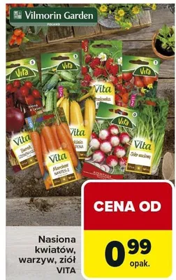 Nasiona kwiatów warzyw, ziół promocja w Carrefour