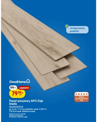 Panel winylowy Spc Dąb Stella GoodHome promocja w Castorama