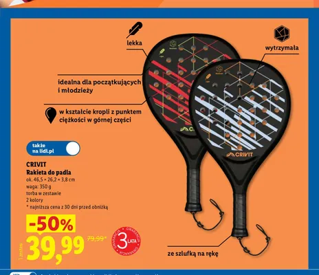 Rakieta do padla Crivit promocja w Lidl