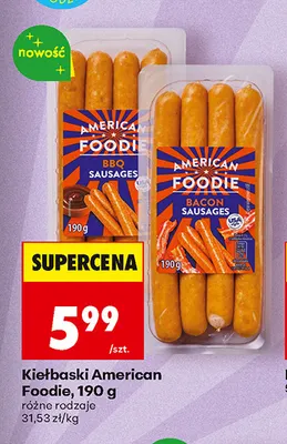 Kiełbaski BBQ American Foodie promocja w Biedronka