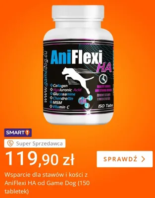 Suplement dla psów na stawy i kości AniFlexi HA Game Dog promocja w Allegro