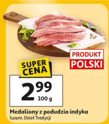 Medaliony z podudzia indyka promocja w Auchan