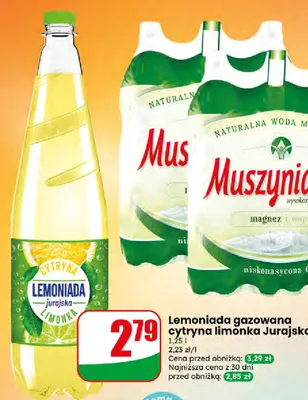 Lemoniada gazowana cytryna limonka Jurajska promocja w Dino