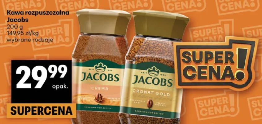 Kawa rozpuszczalna Jacobs Crema promocja w Delikatesy Centrum