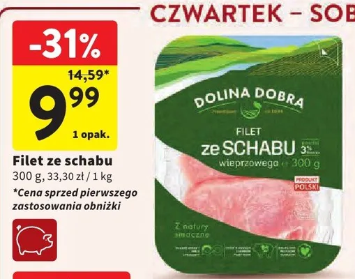 Filet ze schabu Dolina Dobra promocja w Intermarche