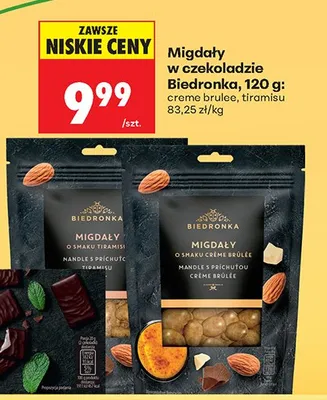Migdały w czekoladzie tiramisu promocja w Biedronka