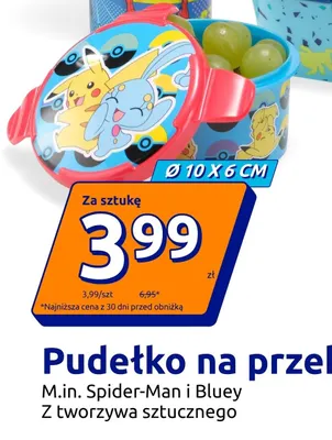 Pudełko na przekąski z tworzywa sztucznego 10x6 cm promocja w Action