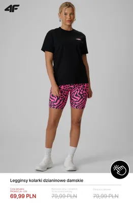 Legginsy kolarki dzianinowe damskie 4F promocja w 4F