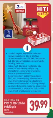 Pilot do łańcuchów świetlnych Home Creation promocja w Aldi