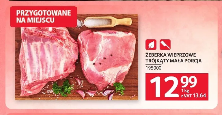 Żeberka wieprzowe trójkąty mała porcja promocja w Selgros