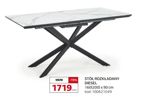 Stół rozkładany Diesel promocja w Komfort