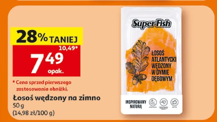 Łosoś wędzony na zimno Super Fish promocja w Auchan