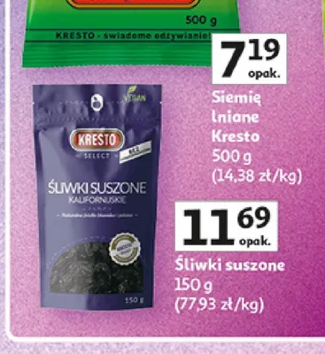 Śliwki suszone Kresto promocja w Auchan
