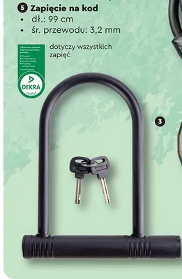 Zapięcie do roweru U-lock na kluczyk promocja w Biedronka
