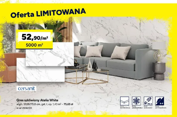Gres szkliwiony Cersanit Atelia White promocja w Bricoman