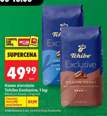 Kawa ziarnista Tchibo Exclusive promocja w Biedronka