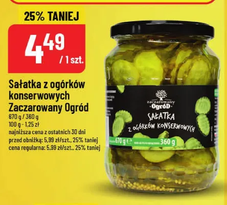 Sałatka z ogórków konserwowych Zaczarowany Ogród promocja w POLOmarket