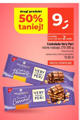 Czekolada Very Peri Peanuts Caramel Millennium promocja w Dealz