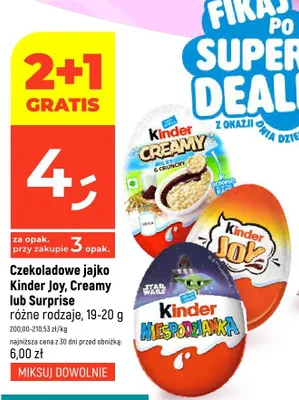 Czekoladowe jajko Kinder promocja w Dealz