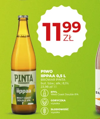 Piwo iippaa Browar Pinta promocja w Duży Ben