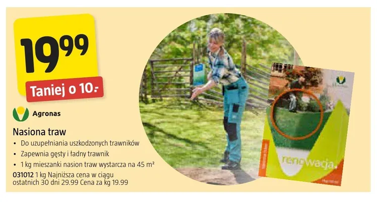 Nasiona traw Agronas promocja w Jula