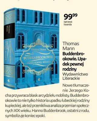 Książka Buddenbrookowie. Upadek pewnej rodziny Thomas Mann promocja w Empik