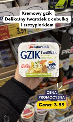 Twarożek z cebulką i szczypiorkiem Gzik promocja w Kaufland