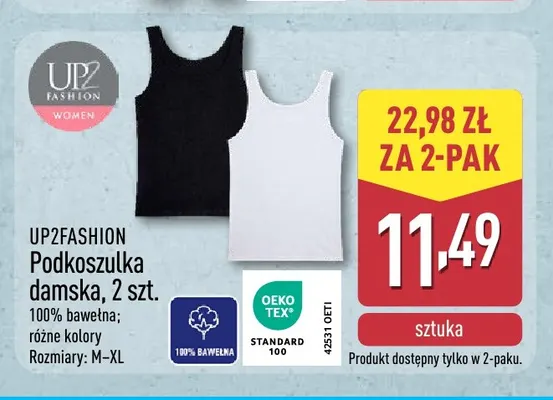Podkoszulka damska 2-pak UP2FASHION promocja w Aldi