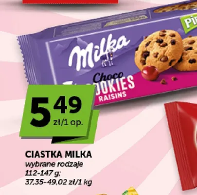 Ciastka Milka promocja w Groszek