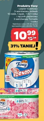 Papier toaletowy 3-warstwowy Jedwab Foxy promocja w Netto