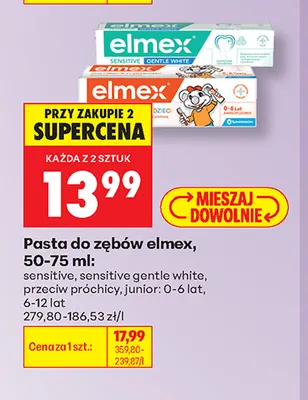 Pasta do zębów Elmex sensitive gentle white promocja w Biedronka