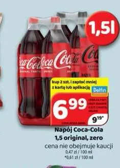 Napój gazowany Coca-Cola zero promocja w Delfin