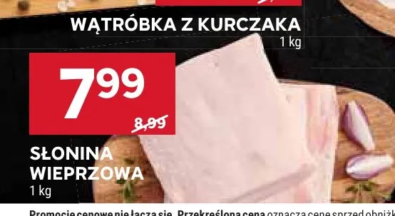 Słonina wieprzowa promocja w Stokrotka