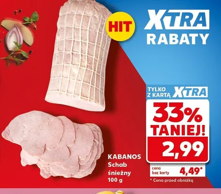 Schab śnieżny Kabanos promocja w Kaufland