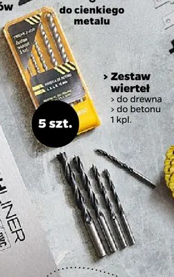 Zestaw wierteł do drewna, do betonu promocja w Netto