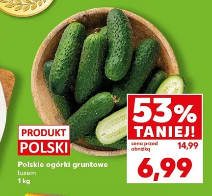 Ogórki gruntowe polskie luzem promocja w Kaufland