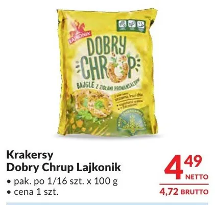 Krakersy Dobry Chrup Lajkonik promocja w Makro