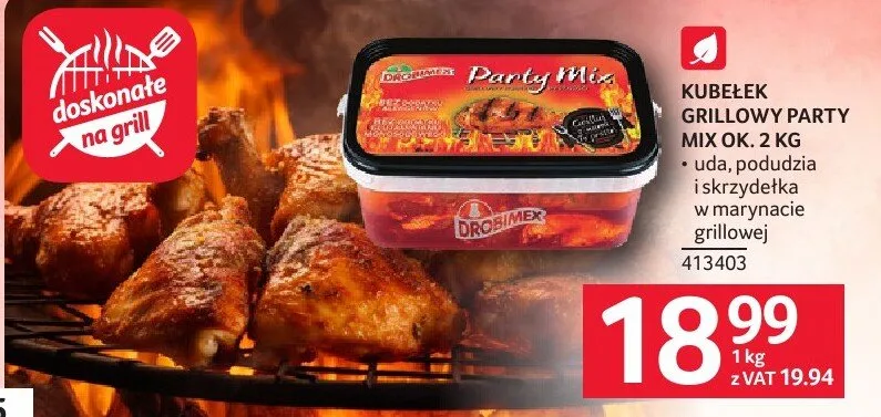 Kubełek grillowy Party Mix ok. 2kg 413403 promocja w Selgros