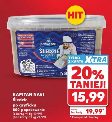Śledzie po gryficku Kapitan Navi promocja w Kaufland