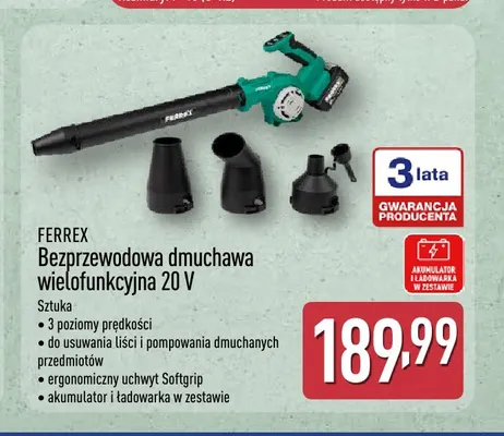Bezprzewodowa dmuchawa wielofunkcyjna Ferrex promocja w Aldi