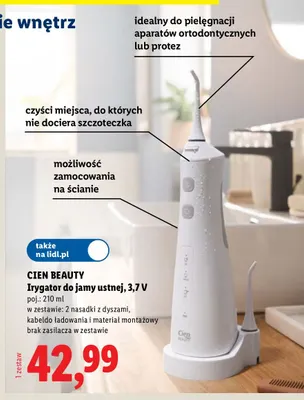 Irygator do jamy ustnej Cien Beauty promocja w Lidl