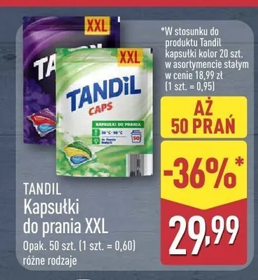 Kapsułki do prania Tandil Caps Color promocja w Aldi