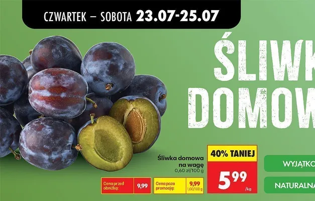 Śliwka domowa na wagę promocja w Biedronka