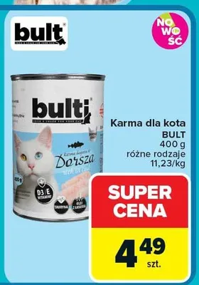 Karma dla kota różne rodzaje promocja w Carrefour Market