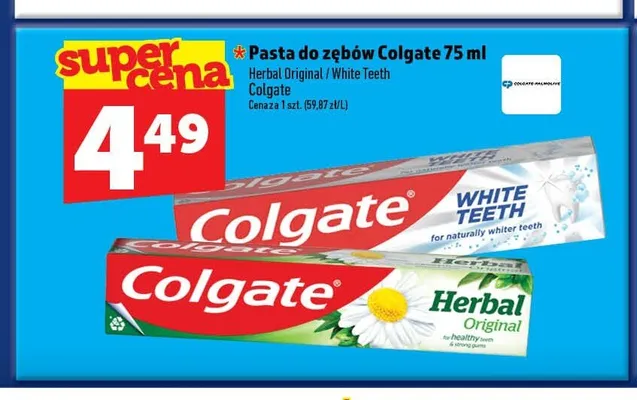 Pasta do zębów Colgate White Teeth promocja w TOPAZ