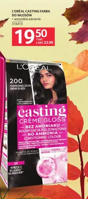 Farba do włosów L'Oréal Casting Crème Gloss 200 hebanowa czerń promocja w Selgros