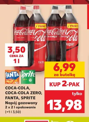 Napój gazowany Coca-Cola 2-pak 2 l promocja w Kaufland