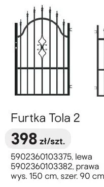 Furtka Tola 2 prawa promocja w Castorama